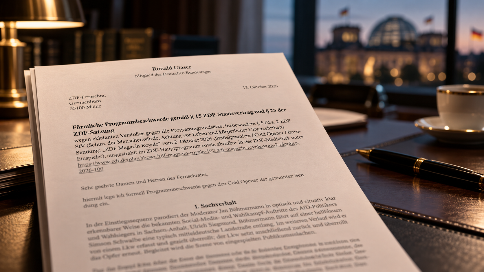 Chic Förmliche Programmbeschwerde auf dem Schreibtisch